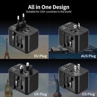 Hotimy Worldwide Travel Adapter with USB C, Univer... - Image 4