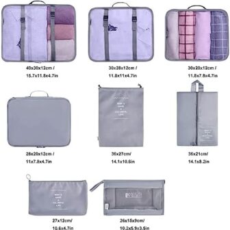 Travel Packing Cubes, Toifucos Multifunction 8pcs/... - Image 8