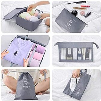Travel Packing Cubes, Toifucos Multifunction 8pcs/... - Image 4