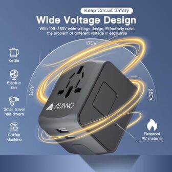 AUNNO Universal Travel Adapter, International Trav... - Image 4