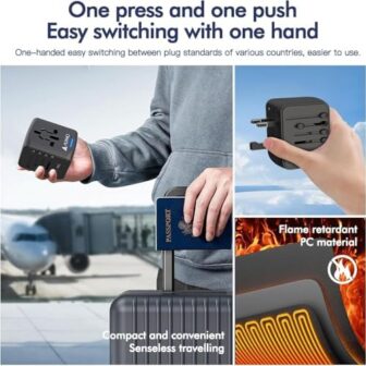 AUNNO Universal Travel Adapter, International Trav... - Image 9