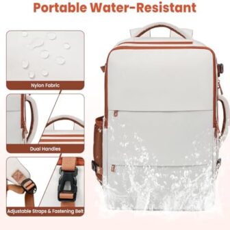 Travel Backpack, Light - Waterproof - USB Port, Qu... - Image 5