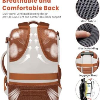 Travel Backpack, Light - Waterproof - USB Port, Qu... - Image 6