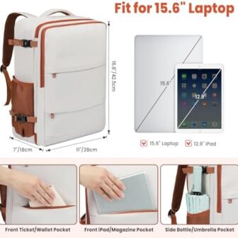 Travel Backpack, Light - Waterproof - USB Port, Qu... - Image 3