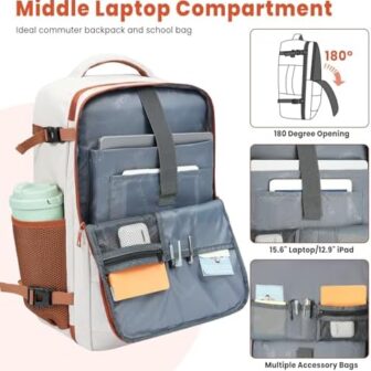 Travel Backpack, Light - Waterproof - USB Port, Qu... - Image 7