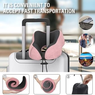 Travel Pillow Memory Foam Neck Pillow Lightweight ... - Image 5