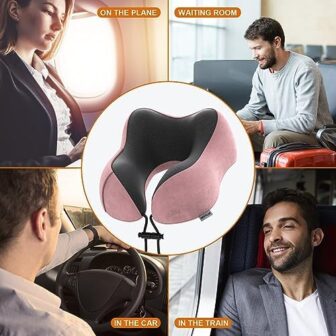 Travel Pillow Memory Foam Neck Pillow Lightweight ... - Image 8