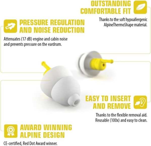 Alpine FlyFit Earplugs for Flying - Prevent Ear Pa... - Image 4