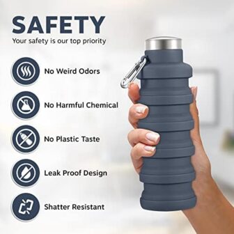 Collapsible Water Bottle Silicone Travel Essential... - Image 10