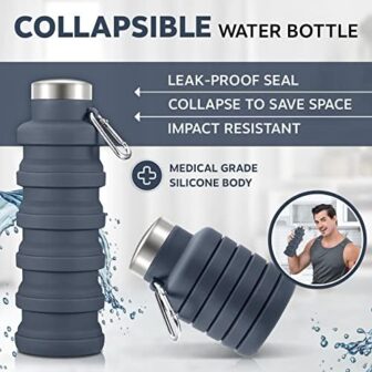 Collapsible Water Bottle Silicone Travel Essential... - Image 3