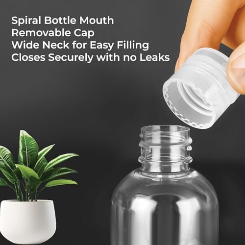 Palm Safe 4 pcs 100ml/3.5 OZ Clear Plastic Travel ... - Image 5