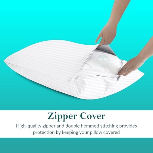 Travel Pillow Case 12x16 Size Egyptian Cotton Set ... - Image 6