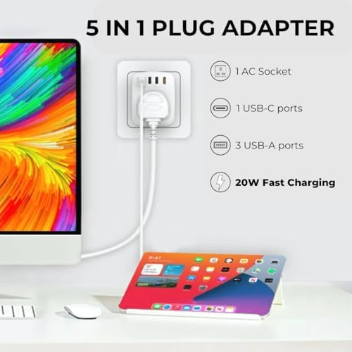 Double Dragon 20W Fast Charging 5-in-1 UK to EU Tr... - Image 4