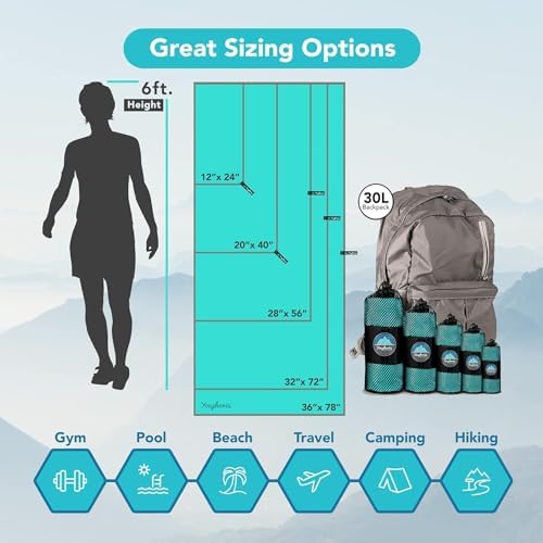 Youphoria Outdoors Microfiber Camping Towel Fast D... - Image 4
