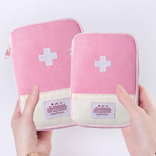 YqsIbth Travel Mini First Aid Pouch, 2 Pack Medici... - Image 7