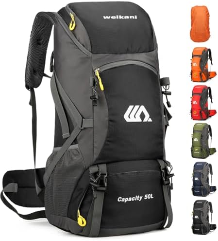 jianyana Hiking Backpack Waterproof 50L Foldable R... - Image 2
