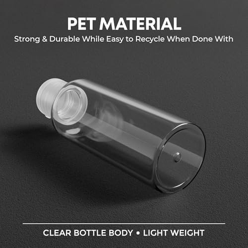 Palm Safe 4 pcs 100ml/3.5 OZ Clear Plastic Travel ... - Image 7