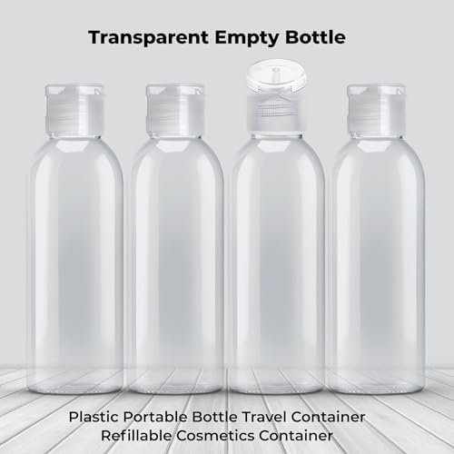 Palm Safe 4 pcs 100ml/3.5 OZ Clear Plastic Travel ... - Image 3