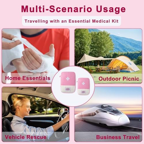 YqsIbth Travel Mini First Aid Pouch, 2 Pack Medici... - Image 8