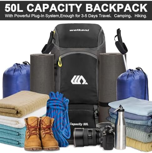 jianyana Hiking Backpack Waterproof 50L Foldable R... - Image 4