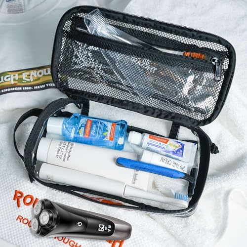 Rough Enough Clear Travel Toiletry Wash Bag Men Wo... - Image 3