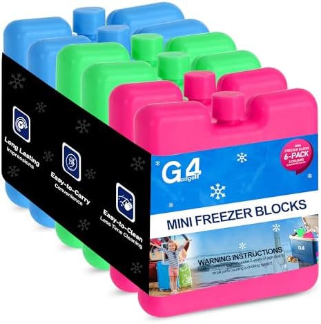 G4GADGET 8cm Freezer Blocks Pack of 6 | Reusable I... - Image 2