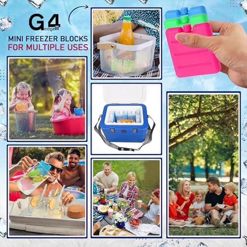 G4GADGET 8cm Freezer Blocks Pack of 6 | Reusable I... - Image 9