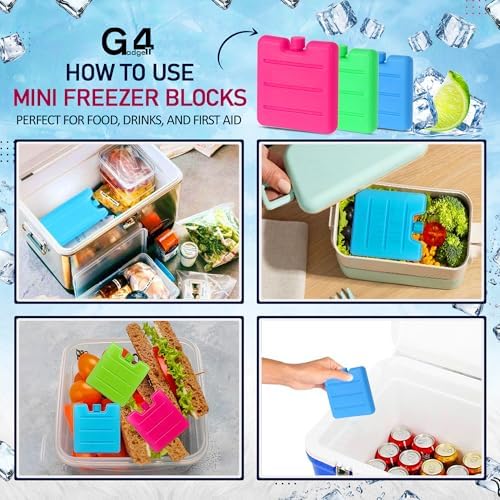 G4GADGET 8cm Freezer Blocks Pack of 6 | Reusable I... - Image 7
