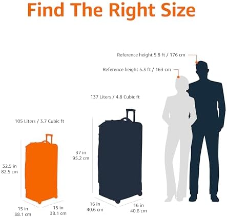 Amazon Basics Rolling Travel Duffel Bag, 87L, Ligh... - Image 5