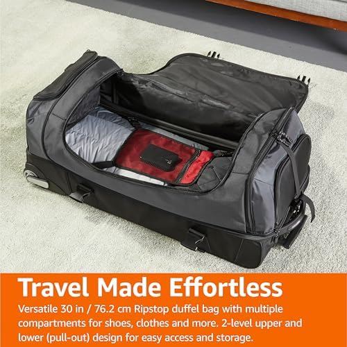 Amazon Basics Rolling Travel Duffel Bag, 87L, Ligh... - Image 7
